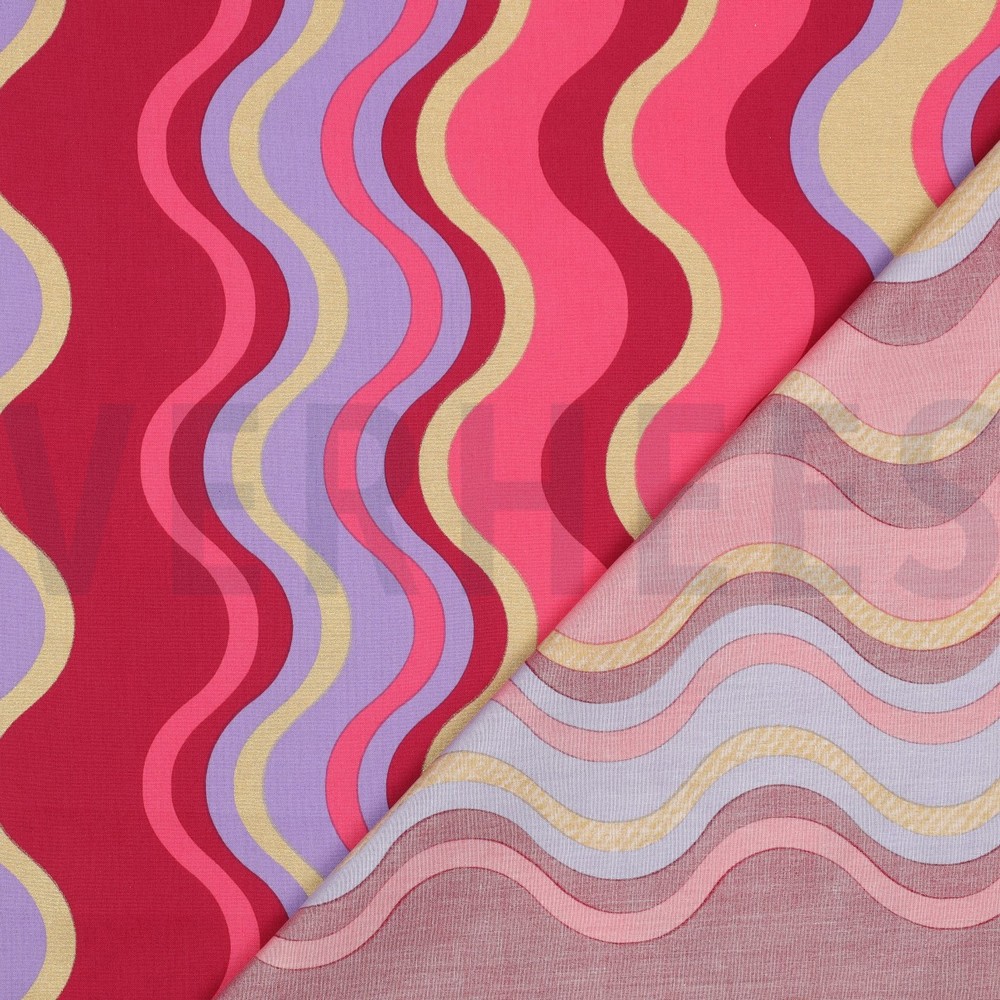 FINE POPLIN FOIL STRIPES LAVENDER #7