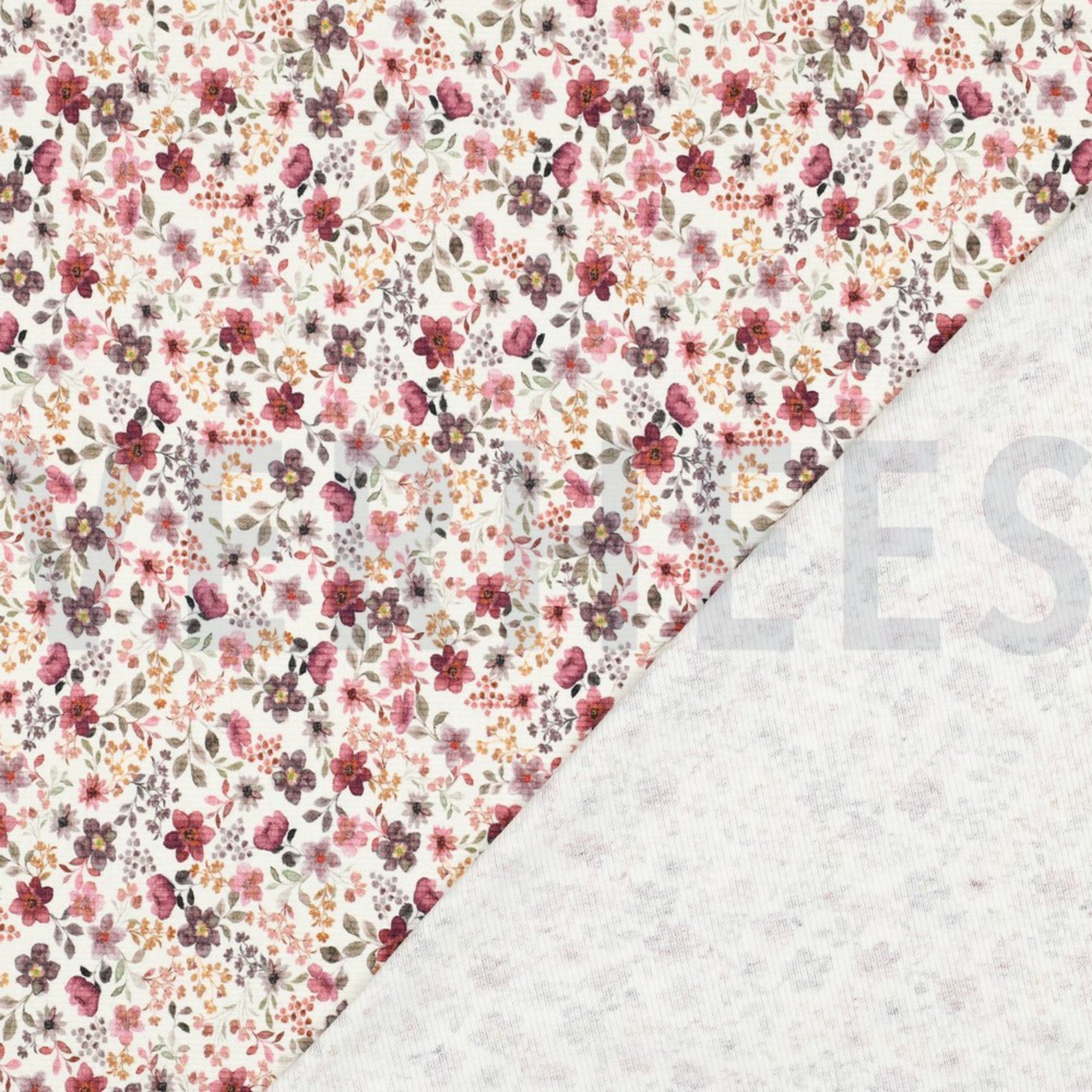 RIB JERSEY DIGITAAL BLOEMEN BORDEAUXROOD (high resolution) #4