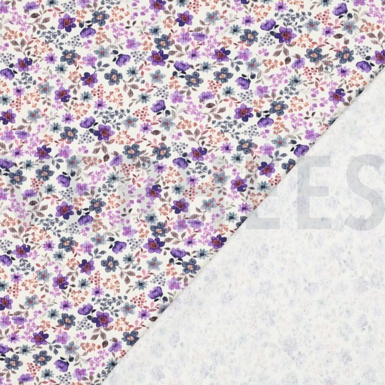 RIB JERSEY DIGITAL FLOWERS PURPLE #7