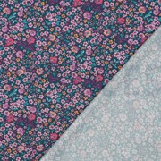 KATOENEN POPLIN DIGITAAL BLOEMEN DONKER PETROL (thumbnail) #4