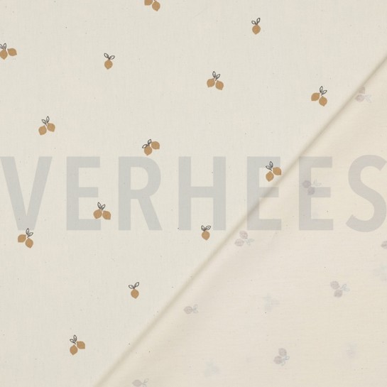 BAUMWOLLE POPELINE GOTS NATURAL FRÜCHTE NATUR #7