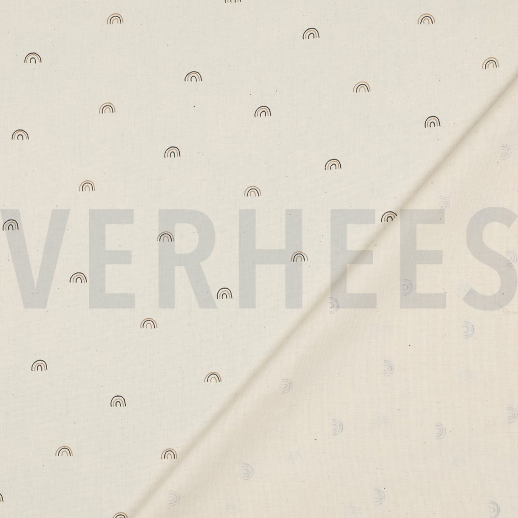 BAUMWOLLE POPELINE GOTS NATURAL REGENBÖGEN NATUR (high resolution) #4