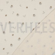 DOUBLE GAUZE GOTS NATURAL FLOWERS NATURAL (thumbnail) #4