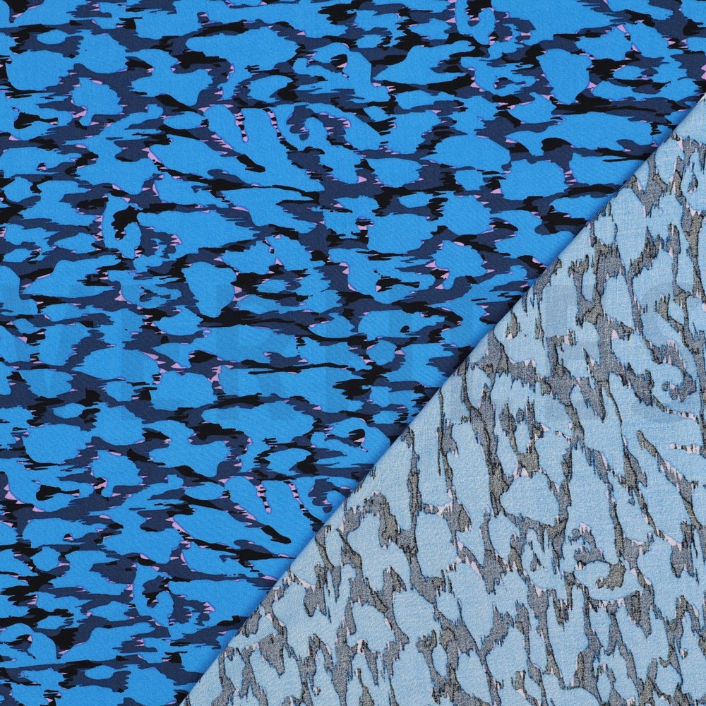 VISCOSE RADIANCE ANIMAL SKIN BLUE #7