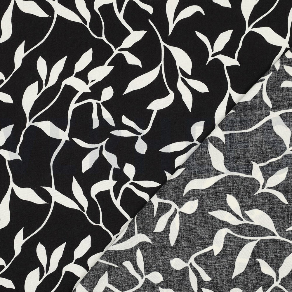 VISCOSE RADIANCE LEAVES BLACK #7