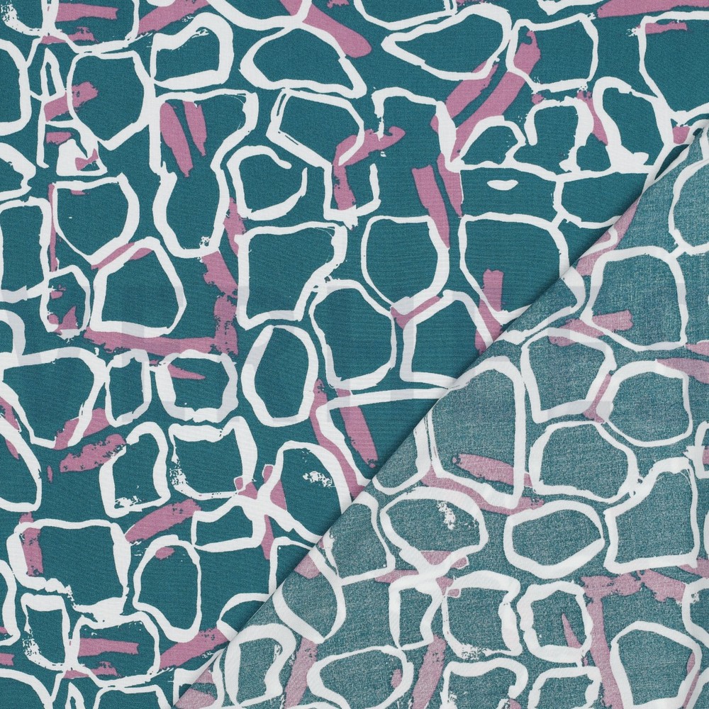 VISCOSE RADIANCE ABSTRACT PETROL #7