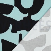 VISKOSE ROSELLA STRETCH GEOMETRISCH HELLBLAU (thumbnail) #4