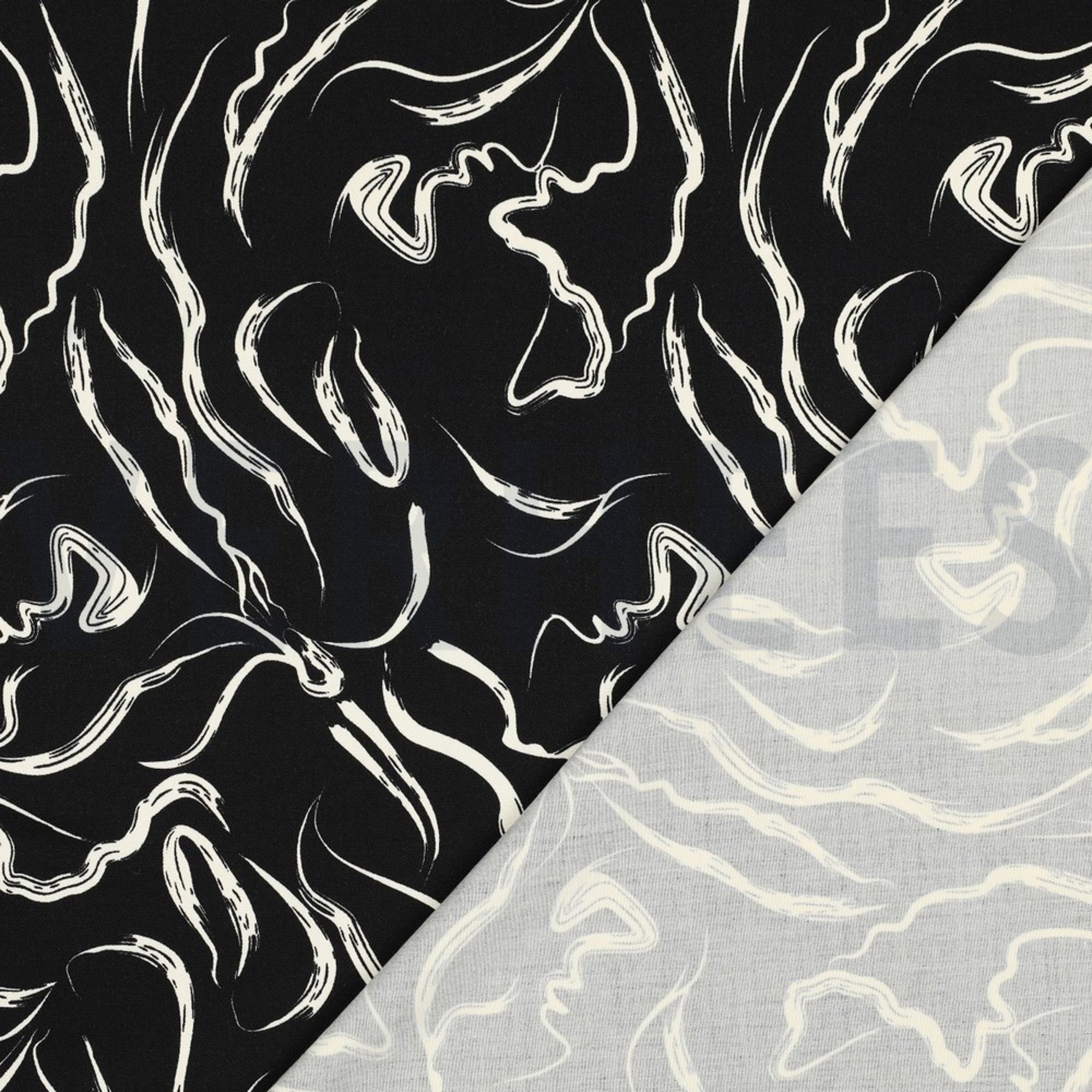 VISCOSE ROSELLA STRETCH ABSTRACT ZWART (high resolution) #4