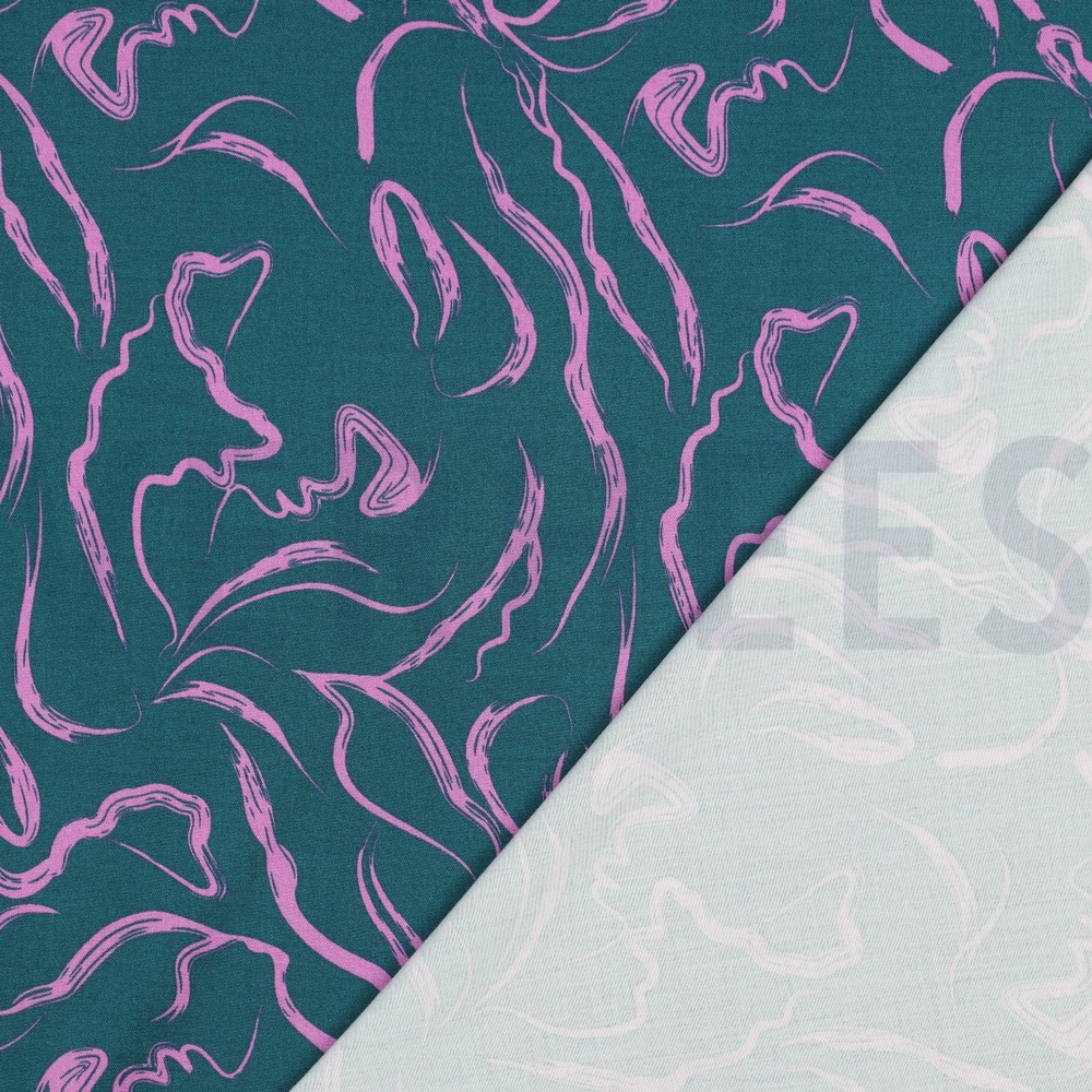 VISCOSE ROSELLA STRETCH ABSTRAIT PÉTROLE #7