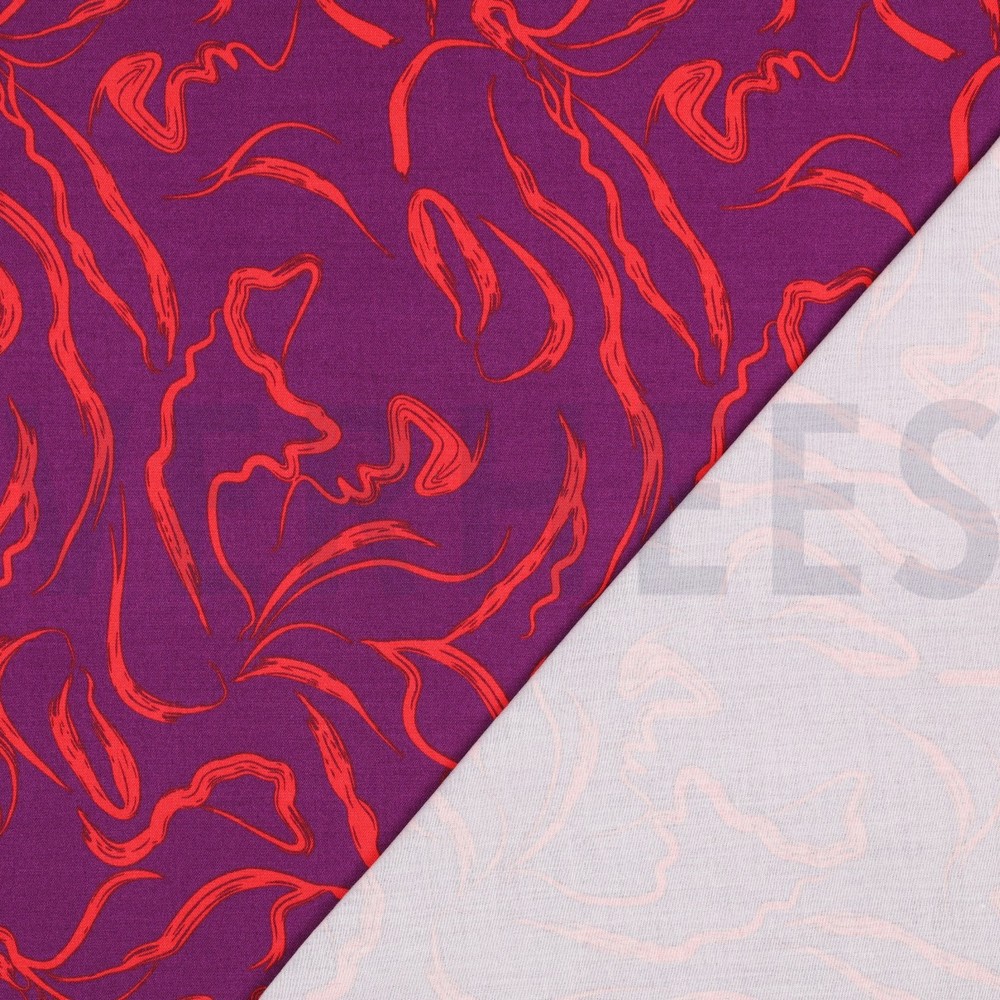 VISCOSE ROSELLA STRETCH ABSTRACT PURPLE #7