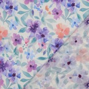 BAUMWOLLE VOILE DIGITAL BLUMEN LILA/VIOLETT (thumbnail) #4