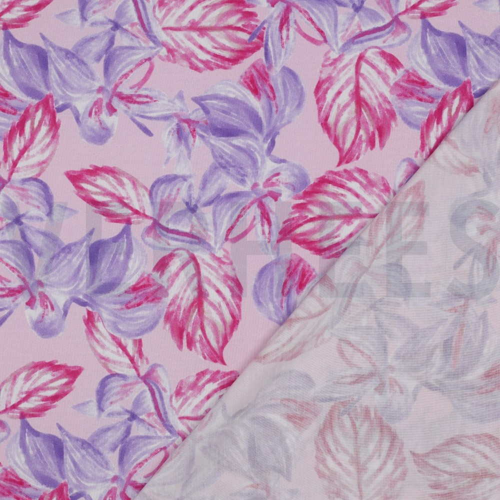 VISCOSE RADIANCE DIGITAL FEUILLES ROSE #7