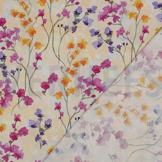 VISCOSE RADIANCE DIGITAL FLOWERS LIGHT YELLOW #7