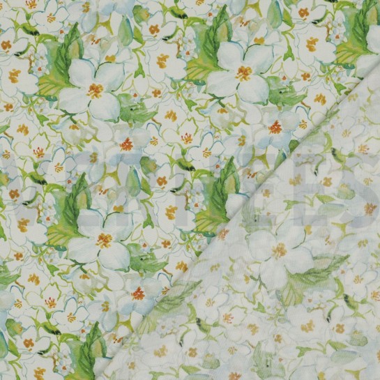 VISCOSE RADIANCE DIGITAAL BLOEMEN GROEN #7