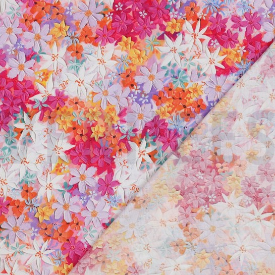 VISCOSE RADIANCE DIGITAAL BLOEMEN FUCHSIA #7