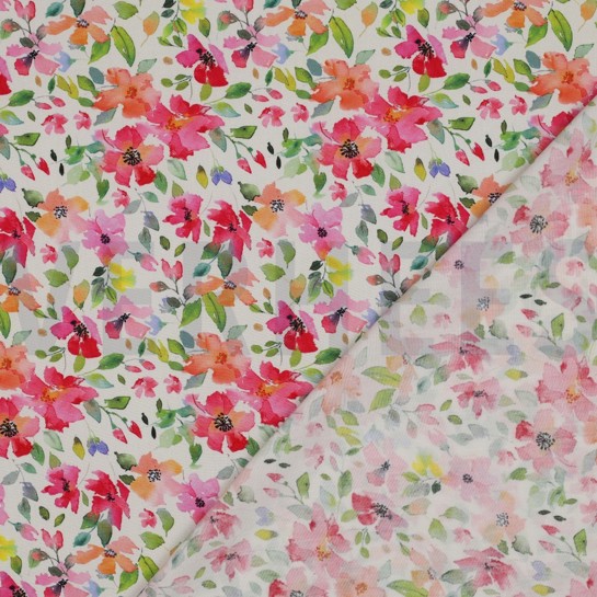 VISCOSE RADIANCE DIGITAAL BLOEMEN WIT #7