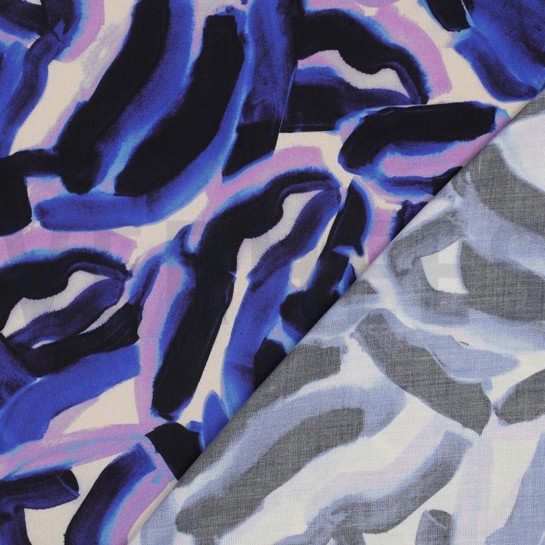 VISCOSE RADIANCE DIGITAL ABSTRACT COBALT #7