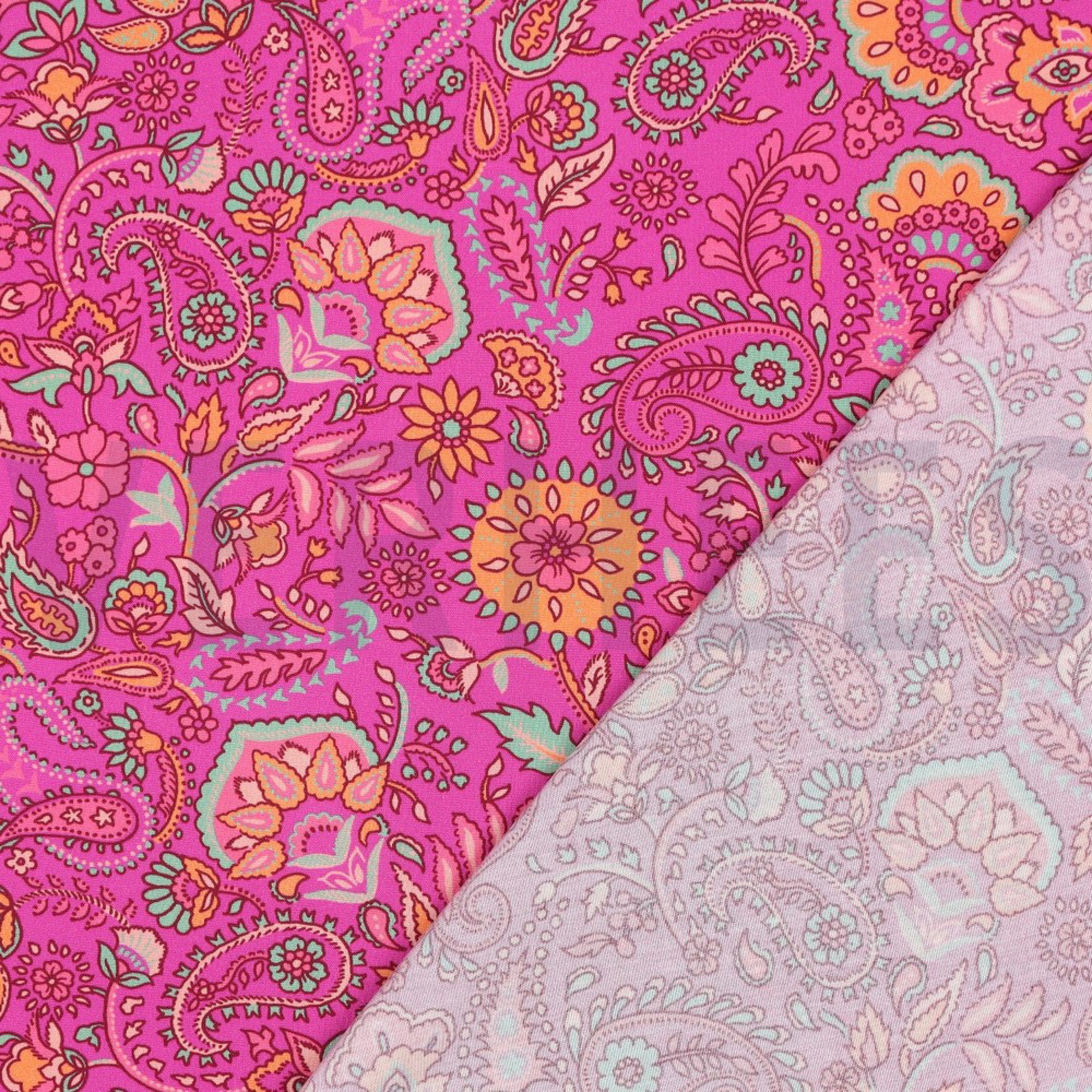 LENZING™ ECOVERO™ DIGITAAL PAISLEY FUCHSIA (high resolution) #4