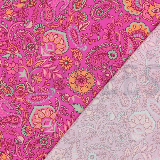 LENZING™ ECOVERO™ DIGITAAL PAISLEY FUCHSIA #7