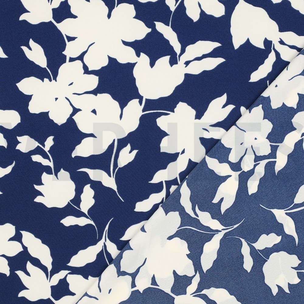 MAGNOLIA STRETCH FLEURS BLEU MARINE #7