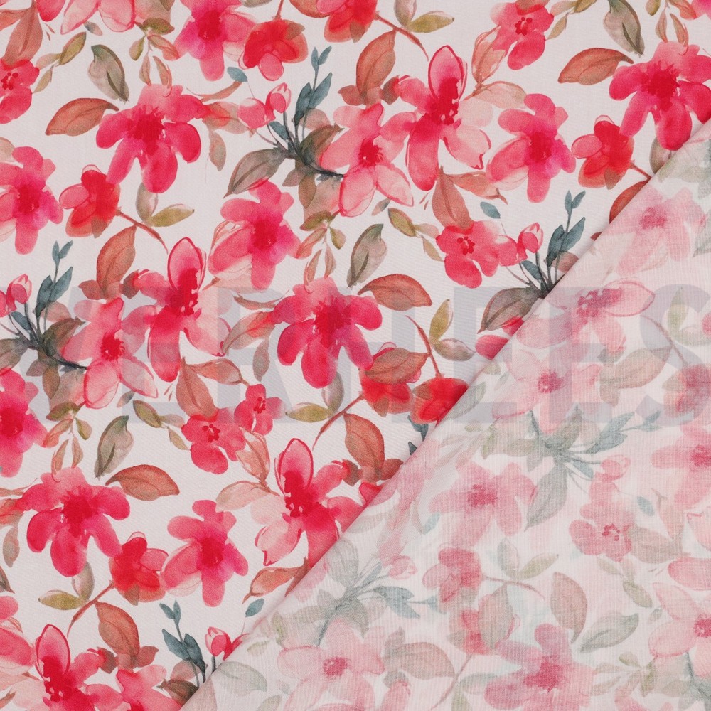 VISCOSE RADIANCE DIGITAAL BLOEMEN GEBROKEN WIT #7