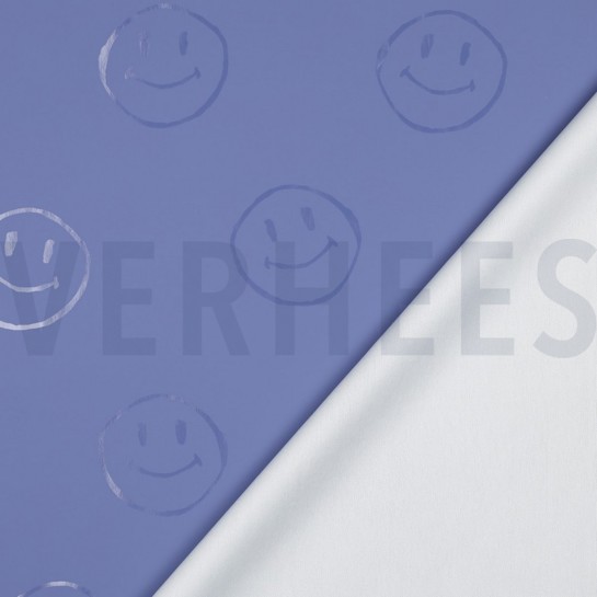 REGENMANTEL LUSTIGE GESICHTER BLAU #7