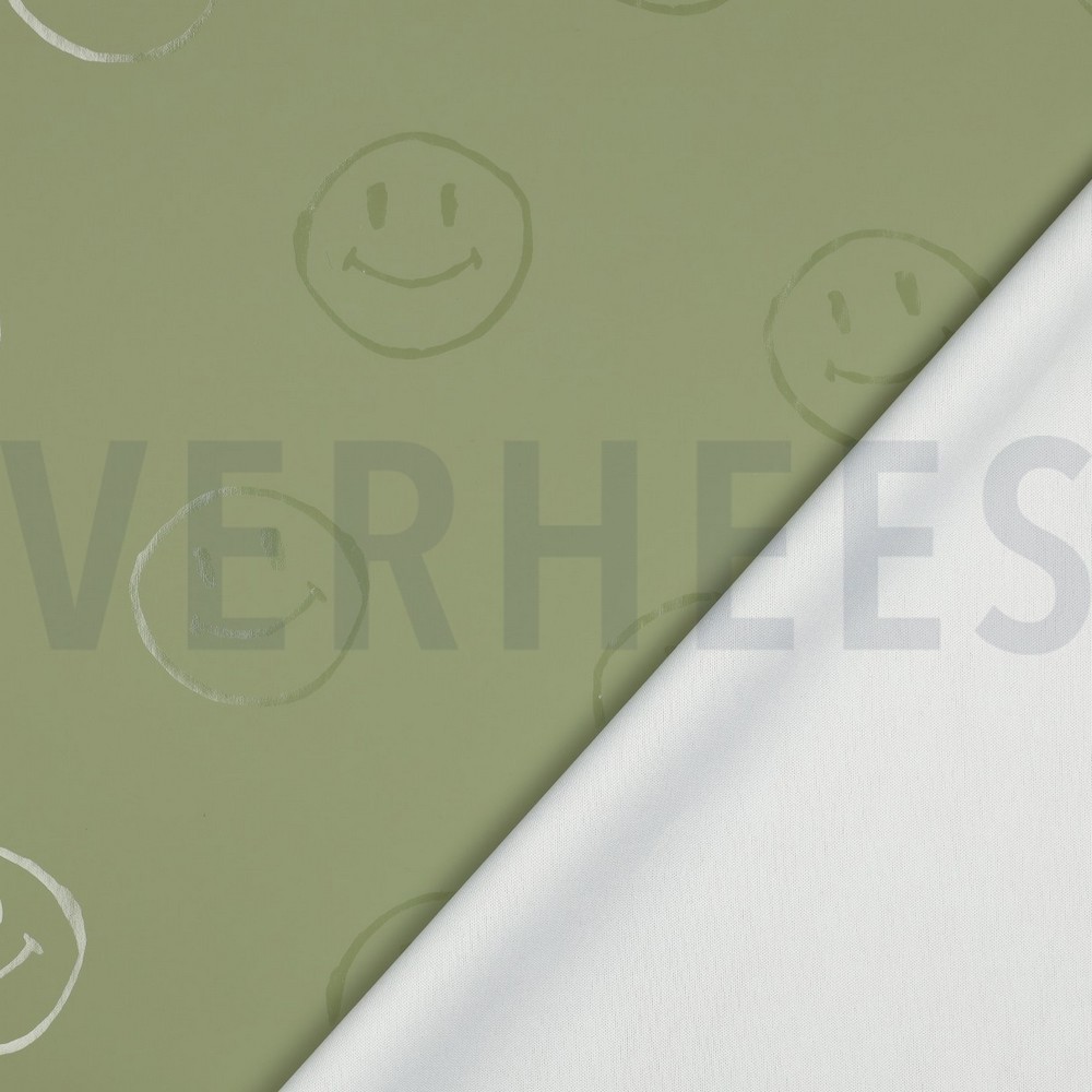 RAINCOAT HAPPY FACES ARMY GREEN #7