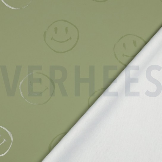 REGENMANTEL LUSTIGE GESICHTER ARMEEGRÜN #7