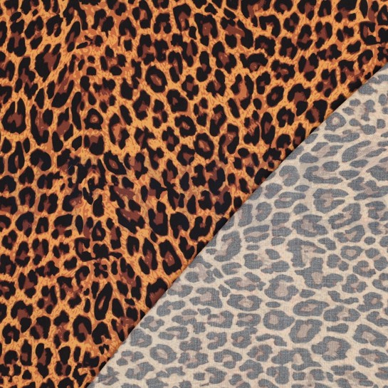 LENZING™ ECOVERO™ DIGITAAL ANIMAL SKIN BRUIN #7