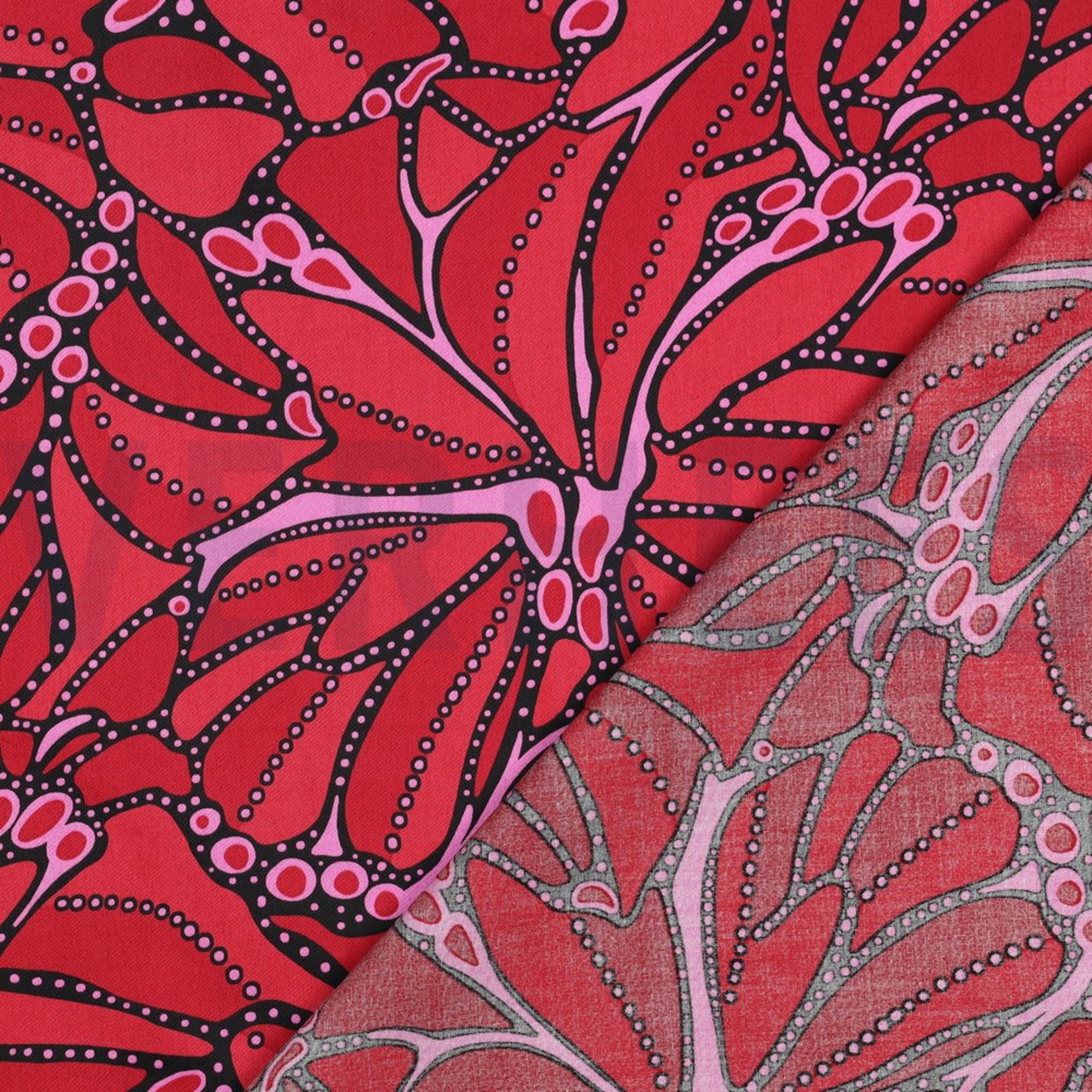 COTTON SATIN ABSTRACT DARK RED (high resolution) #4