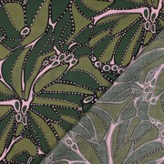 KATOEN SATIJN ABSTRACT DONKERGROEN (thumbnail) #4