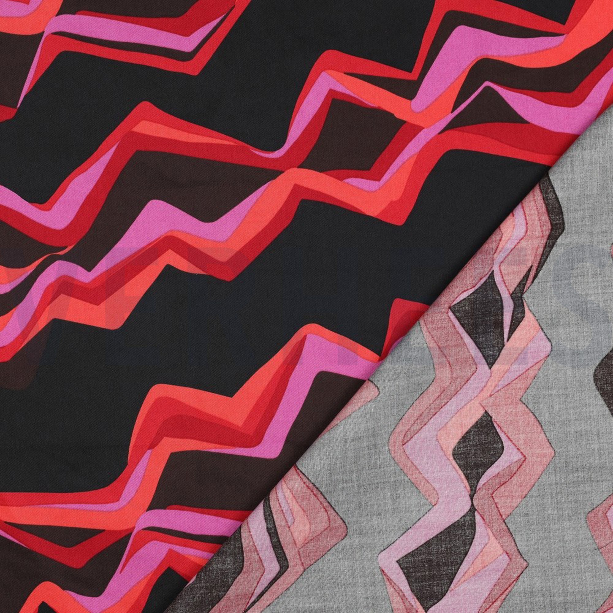 COTON SATIN ABSTRACT ROUGE FONCÉ (high resolution) #4