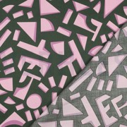 COTTON SATIN GEOMETRIC DARK GREEN (thumbnail) #4