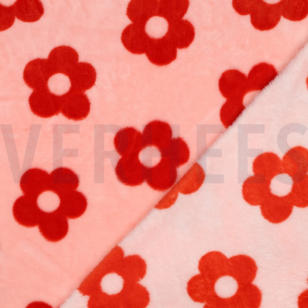 FLEECE FLOWERS LIGHT PINK #7