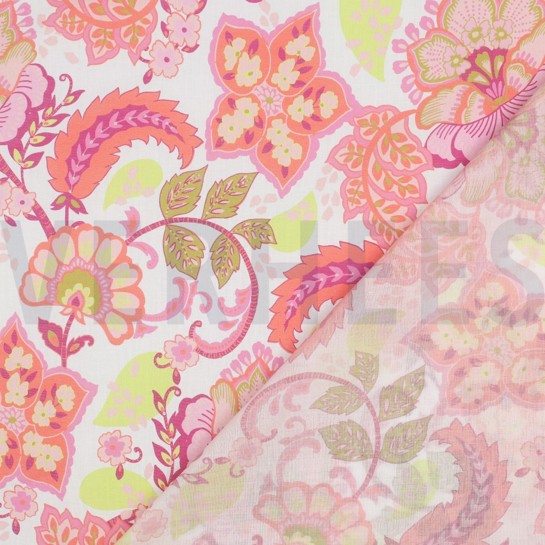 BAUMWOLLE VOILE STELLA NERIDA HANSEN KNALLPINK #7