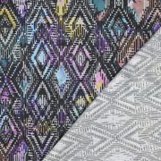 KATOEN SATIJN DIGITAAL GEOMETRISCH MARINEBLAUW (thumbnail) #4