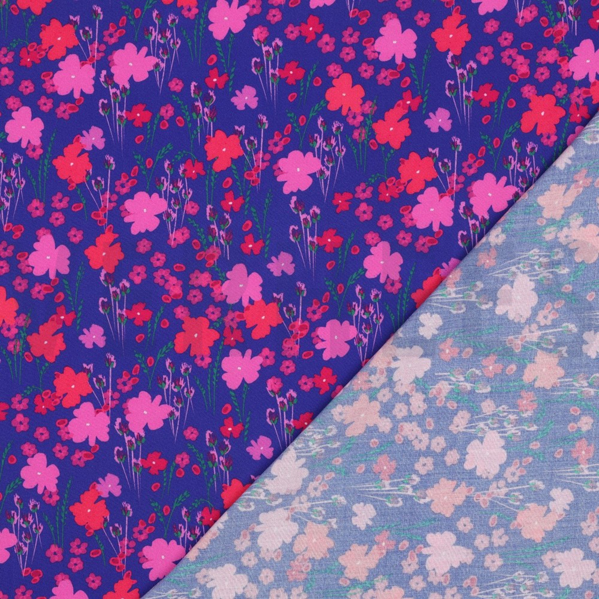 LENZING™ ECOVERO™ DIGITAL FLOWERS COBALT (high resolution) #4