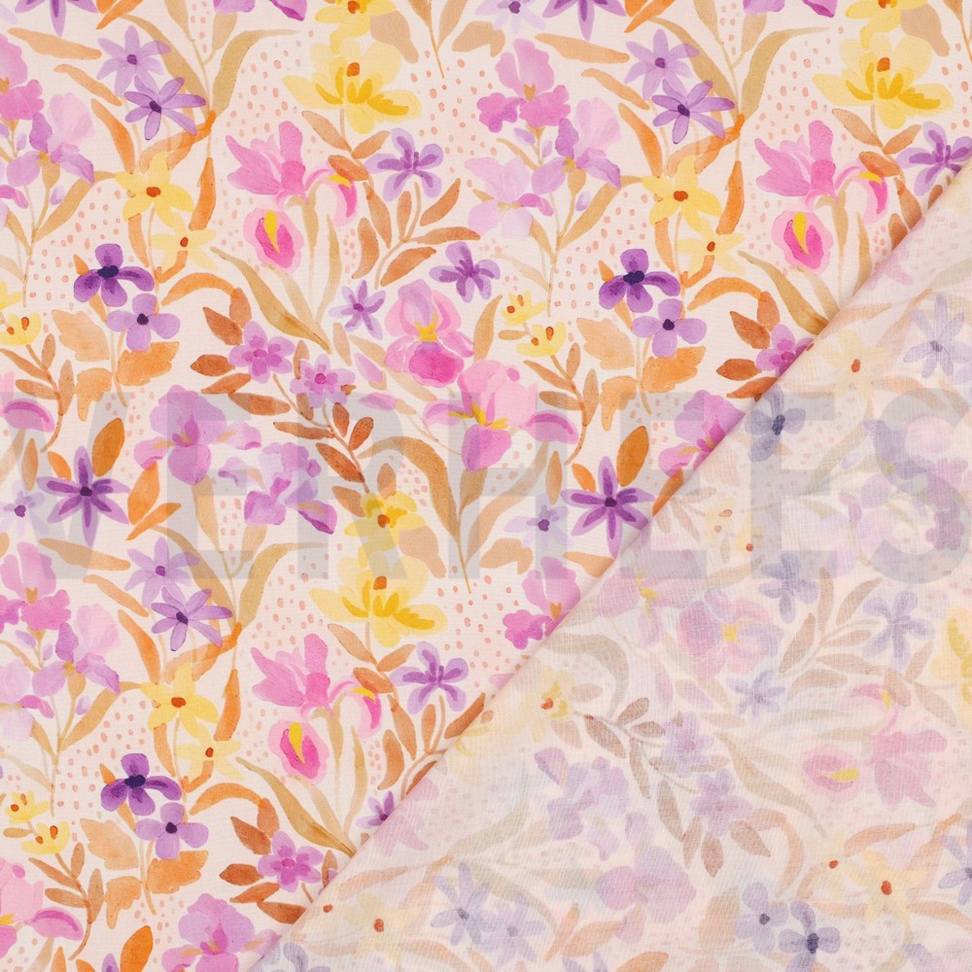 LENZING™ ECOVERO™ DIGITAL FLOWERS PEACH (high resolution) #4