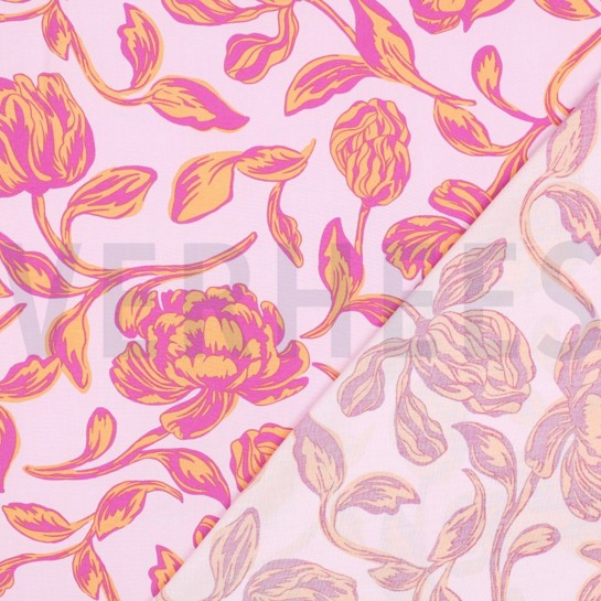 LENZING™ ECOVERO™ FLEURS ROSE CLAIR #7