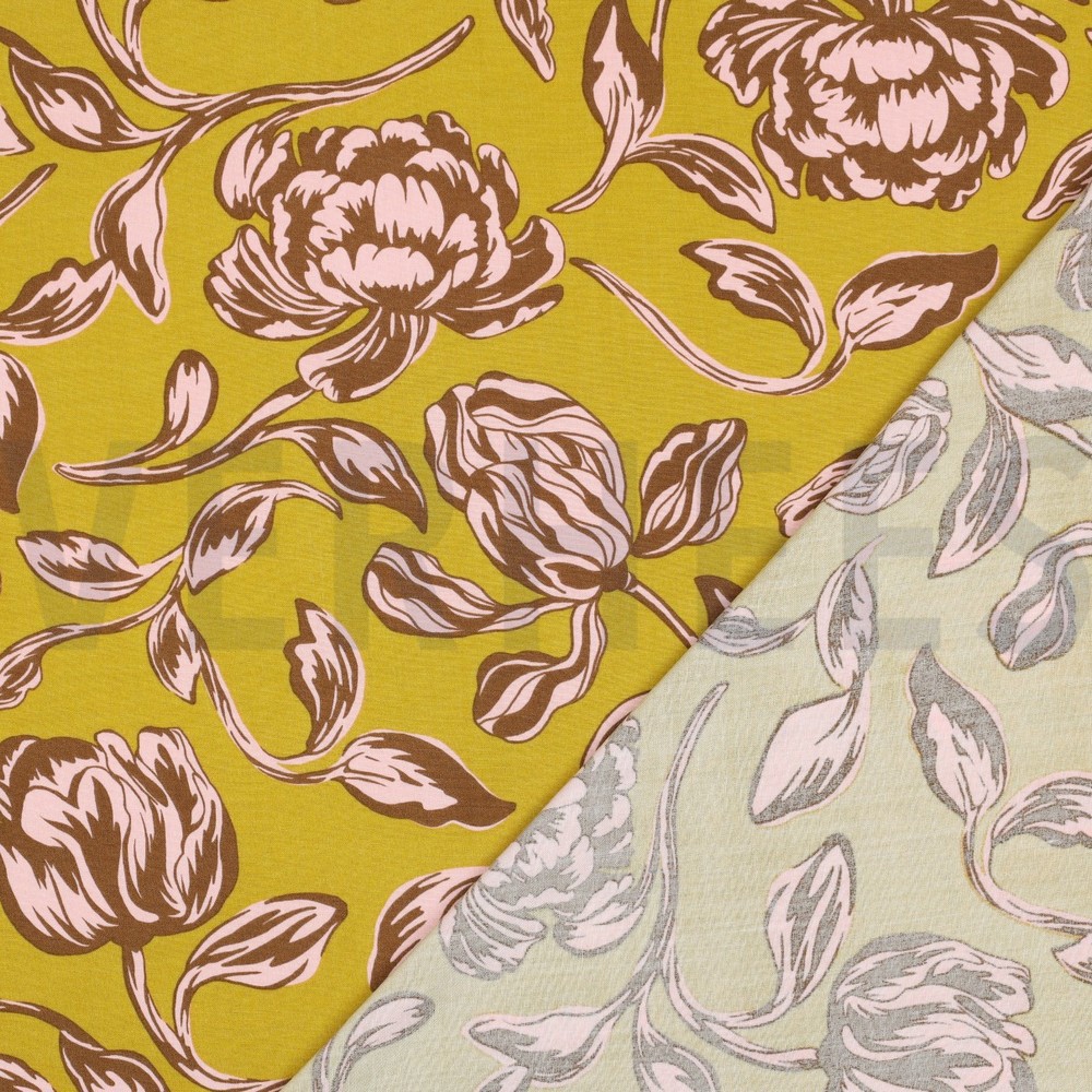 LENZING™ ECOVERO™ FLOWERS OCHRE #7
