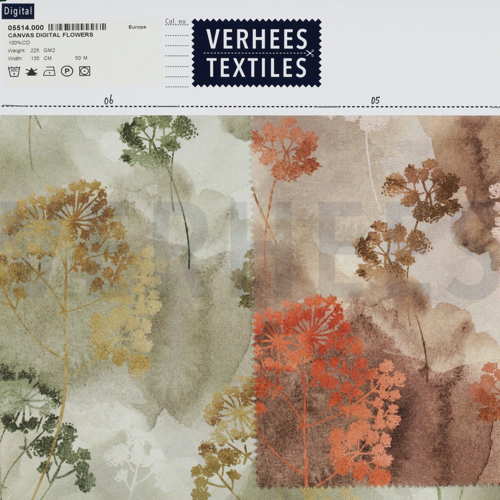 CANVAS DIGITAL FLOWERS TOFFEE #7