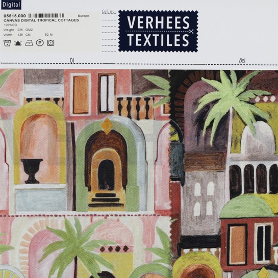 CANVAS DIGITAL TROPISCHE HÄUSCHEN BRICK #7