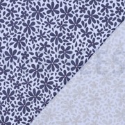 DOUBLE GAZE DE COTON FLEURS JEAN BLEU (thumbnail) #4