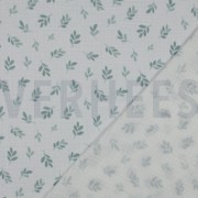 DOUBLE GAUZE BLADEREN SALIEGROEN (thumbnail) #4