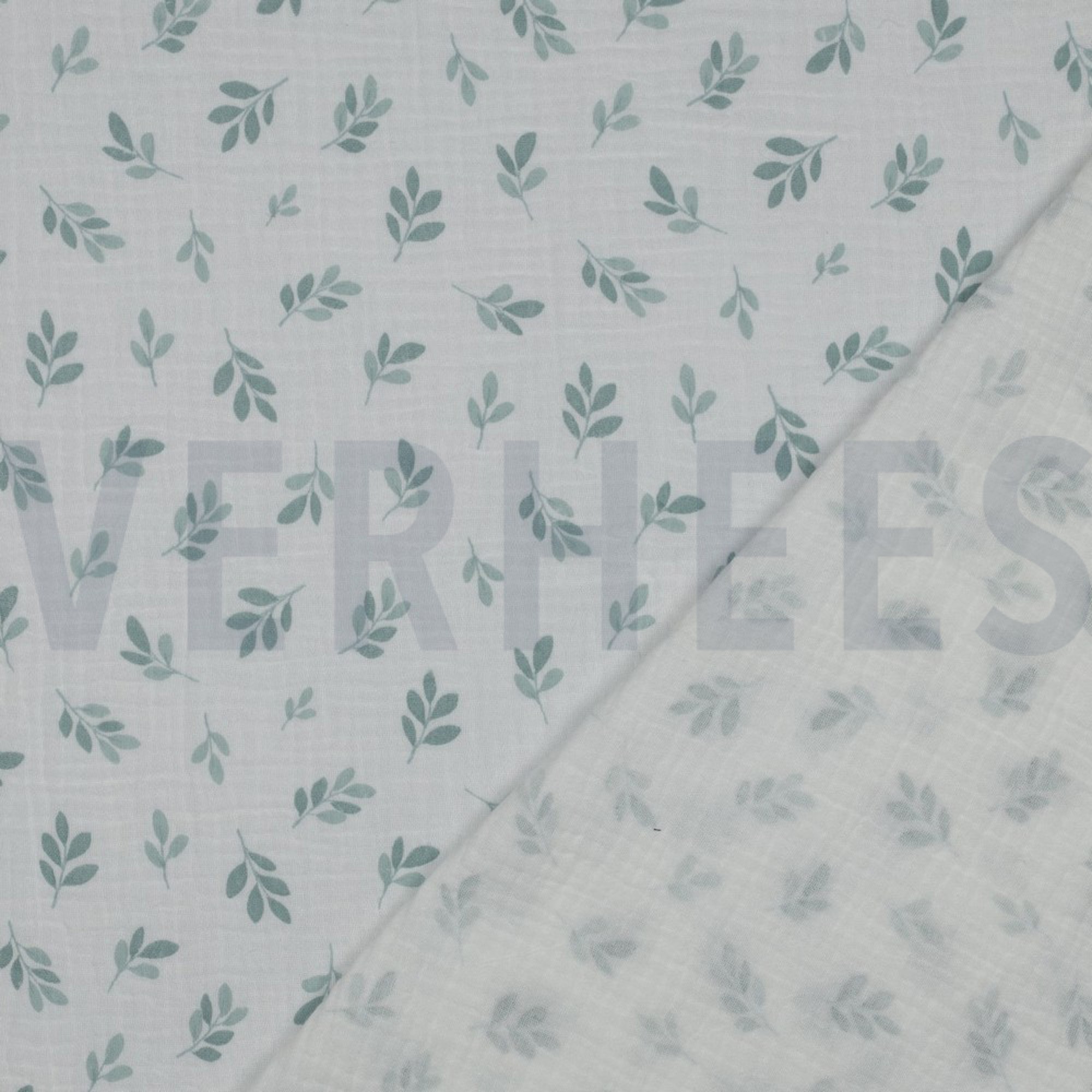 DOUBLE GAUZE BLADEREN SALIEGROEN (high resolution) #4