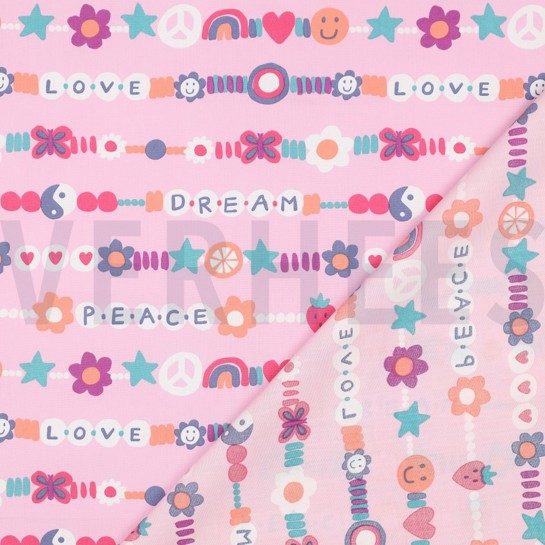 POPELINE DE COTON AMOUR ROSE CLAIR #7