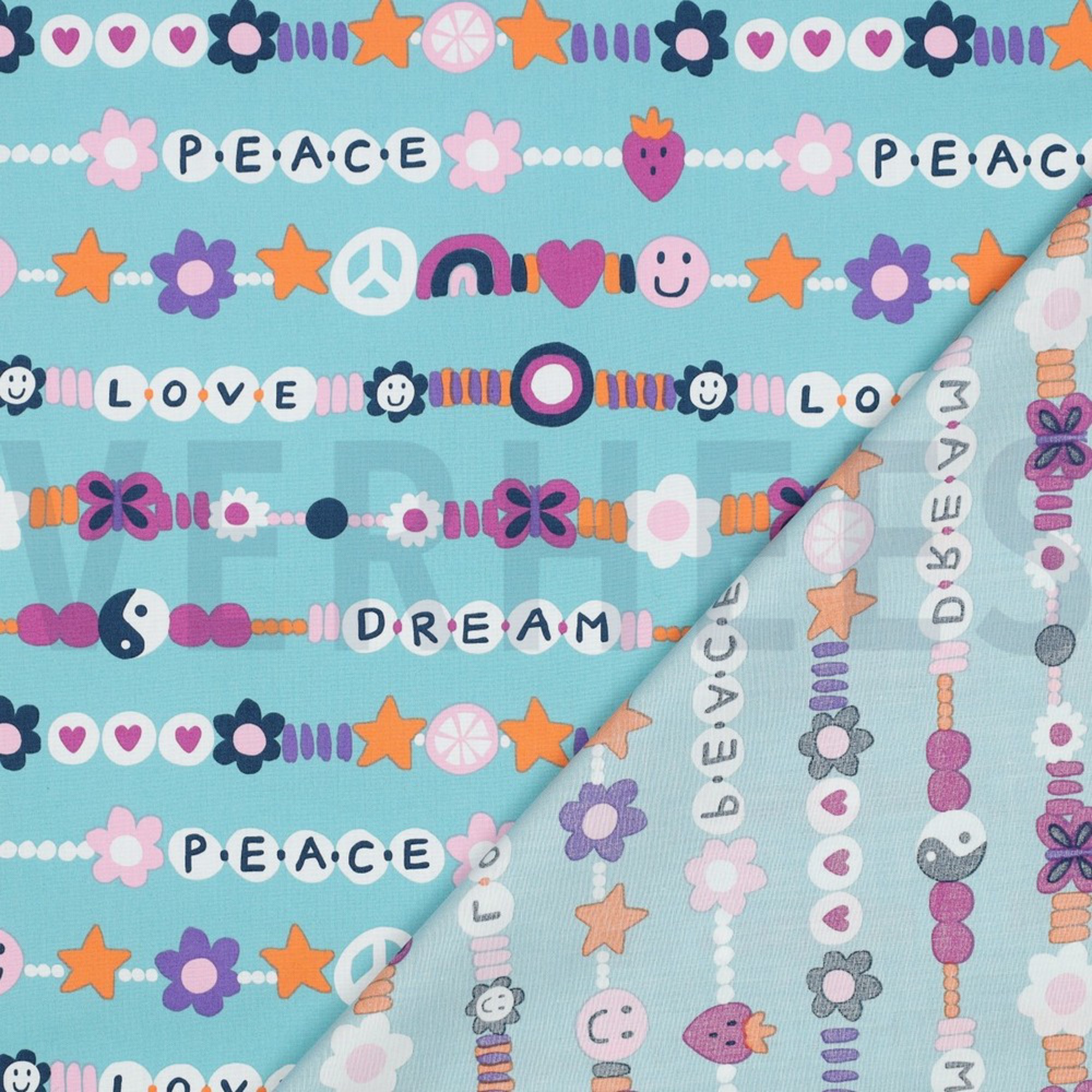 POPELINE DE COTON AMOUR PÉTROLE CLAIR (high resolution) #4