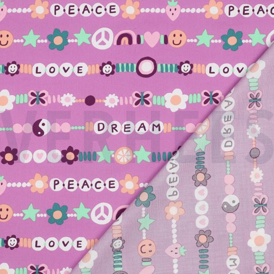 POPELINE DE COTON AMOUR MAUVE #7