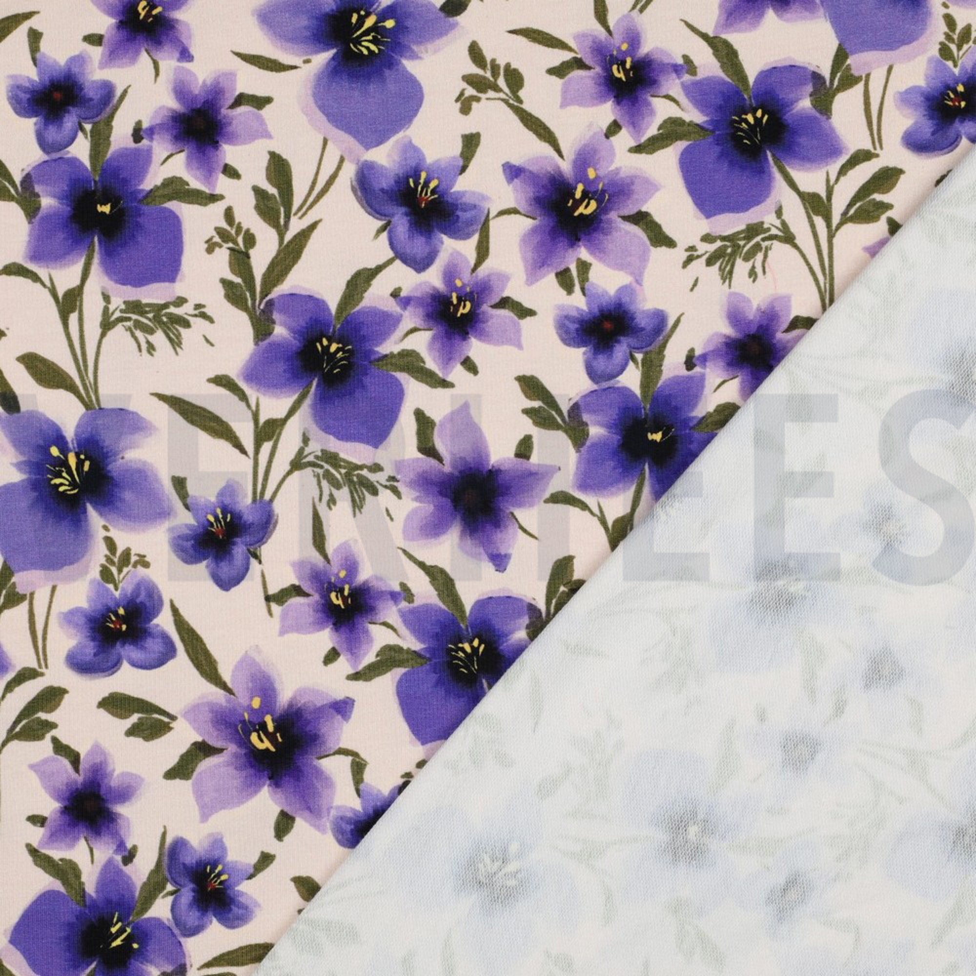 FRENCH TERRY DIGITAL FLEURS BLANC CASSÉ (high resolution) #4