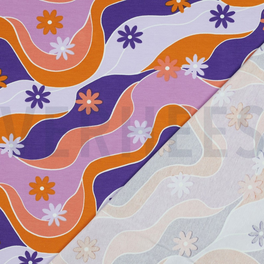JERSEY BLUMEN LAVENDEL #7